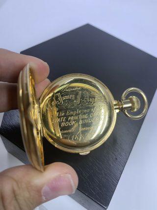 Ed.  Perregaux Locle Split Second Chronograph 18k Gold Pocket Watch 161 Grams 3