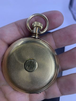 Ed.  Perregaux Locle Split Second Chronograph 18k Gold Pocket Watch 161 Grams 4