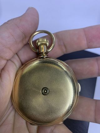 Ed.  Perregaux Locle Split Second Chronograph 18k Gold Pocket Watch 161 Grams 5