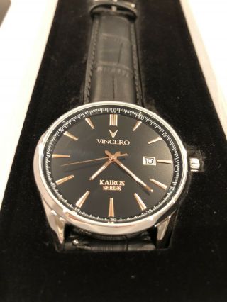 Vincero The Kairos Black And Rose Gold Watch