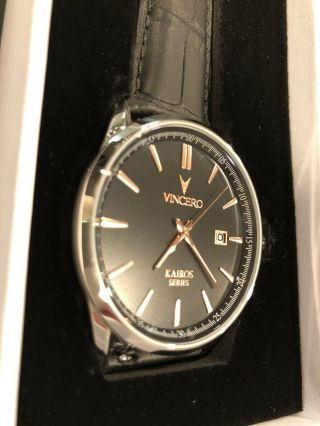 Vincero The Kairos Black and Rose Gold Watch 2