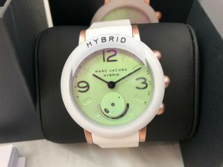 Marc Jacobs Ndw2t White & Rose Gold Silicone Hybrid Smartwatch Mjt1000j