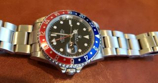 Rolex Pepsi GMT - Master II,  16710,  No Holes,  Box,  Papers,  Red,  Blue,  Black Dial 7
