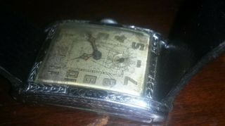old vintage bulova art deco mens wristwatch 14k gold filled case 3