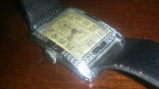 old vintage bulova art deco mens wristwatch 14k gold filled case 4