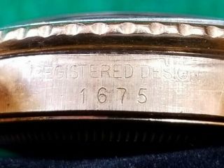 18K Gold Vintage Rolex GMT Master Model 1675 6
