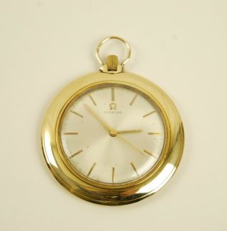 Vintage Omega 18k Yellow Gold Pocket Watch 17j Adj.  2 Pos.  41.  8g