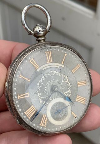 A Gents Ex Large Antique Solid Silver “john Forrest” Fusee Pocket Watch,  1899.