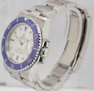 2012 Rolex Submariner Date 116610 LN Stainless Blue Serti Ceramic 40mm Watch 2