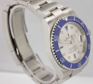 2012 Rolex Submariner Date 116610 LN Stainless Blue Serti Ceramic 40mm Watch 3