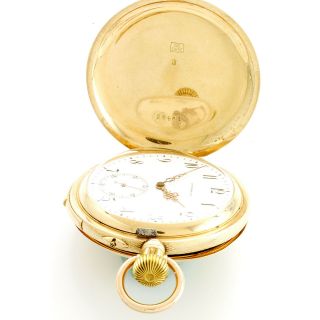 Rare 14K Rose Gold Hy Moser & CE 24 - Jewel Minute Repeater Pocket Watch 18 Size 6