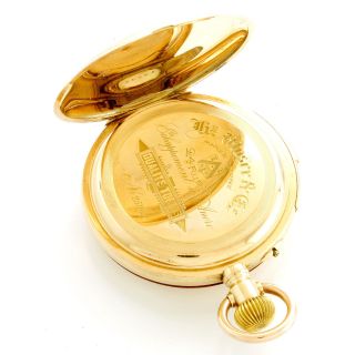 Rare 14K Rose Gold Hy Moser & CE 24 - Jewel Minute Repeater Pocket Watch 18 Size 7
