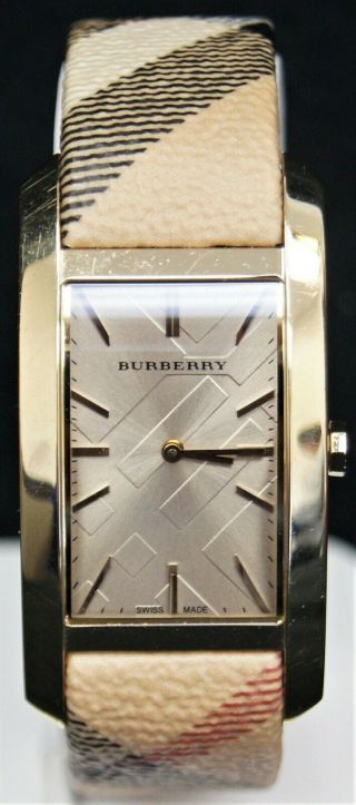 Ladies Burberry Bu9407 The Pioneer Haymarket Check Quartz Watch B0820