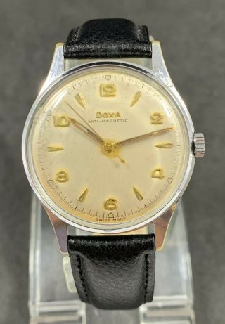 Rare Vintage Doxa Hand Winding Swiss Watch Cal.  1147