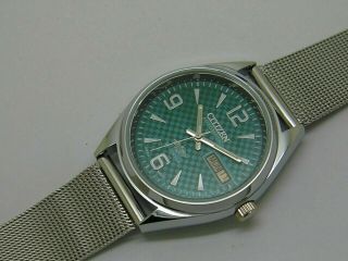 Citizen 8200 Automatic Men ' s Steel 21 Jewels Day Date Vintage Japan Wrist Watch 3