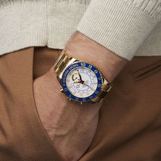Rolex Yacht - Master Ii Chronograph 18k Yellow Gold Watch 116688 W6540