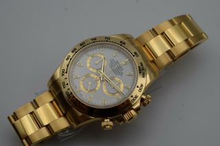 Rolex 116508 Daytona 40mm 18K Gold Watch -,  5yr 5