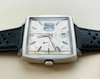 Rare Vintage Old 1972 Heuer Silver Phantom Steve McQueen MONACO 1533G Watch,  Box 6