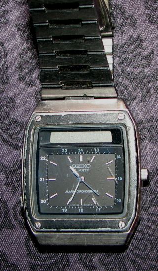 Vintage James Bond Seiko H357 - 5049 Lcd Digital Watch Rare - Needs A Battery