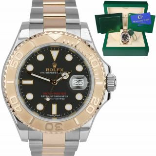 2019 Rolex Yacht - Master 116621 Matte Black 40mm 18k Everose Gold Stainless Watch
