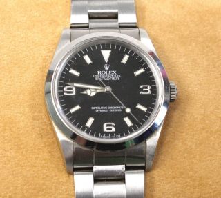 Gents Rolex Explorer I Oyster Perpetual Stainless Steel Wristwatch 14270 - K13