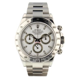 Rolex Cosmograph Daytona Steel White Watch 116520 V Series Box Papers
