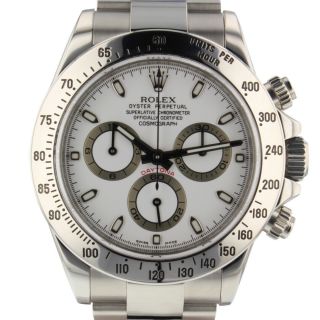 Rolex Cosmograph Daytona Steel White Watch 116520 V Series Box Papers 2