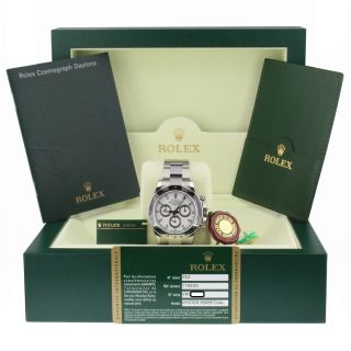 Rolex Cosmograph Daytona Steel White Watch 116520 V Series Box Papers 3