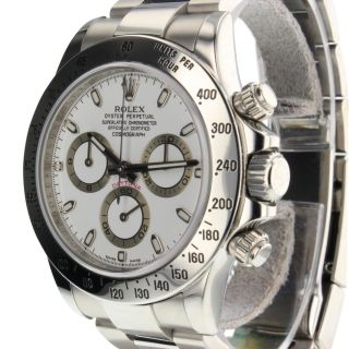 Rolex Cosmograph Daytona Steel White Watch 116520 V Series Box Papers 4