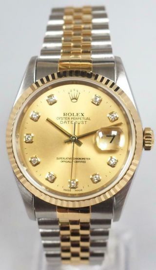 Mens Rolex Watch Rolex Oyster Perpetual Datejust Gents Gold Steel Rolex