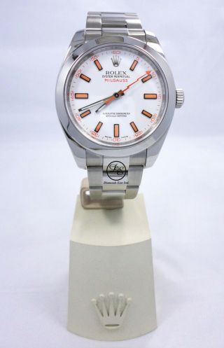 Rolex Milgauss 116400 Oyster Perpetual Steel White Dial Papers