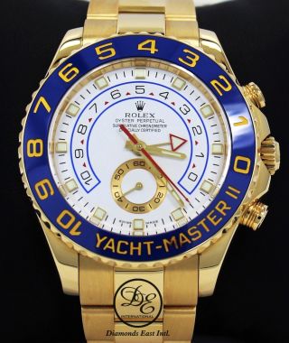 Rolex Yacht Master Ii 116688 18k Yellow Gold Oyster 44mm Watch Box/papers