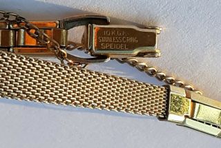 Vintage PEDRE Ladies Mechanical Watch 17 Jewels 10k G.  F.  Band Running RARE 5