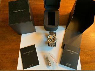 Emporio Armani Classic Ar0566 Wrist Watch - Mens - Pre - Owned - Chronograph,  Date