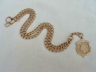 Extra Long 9ct Solid Gold Antique Albert Watch Chain/necklace.  35.  5 Gms.