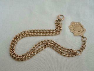 Extra Long 9ct Solid Gold Antique Albert Watch Chain/Necklace.  35.  5 gms. 2