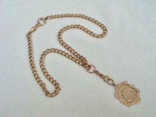 Extra Long 9ct Solid Gold Antique Albert Watch Chain/Necklace.  35.  5 gms. 5