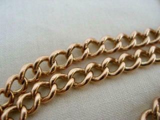Extra Long 9ct Solid Gold Antique Albert Watch Chain/Necklace.  35.  5 gms. 6