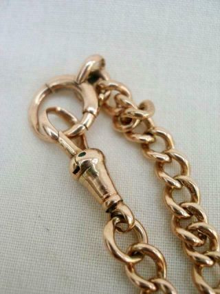Extra Long 9ct Solid Gold Antique Albert Watch Chain/Necklace.  35.  5 gms. 8