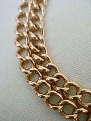 Extra Long 9ct Solid Gold Antique Albert Watch Chain/Necklace.  35.  5 gms. 9