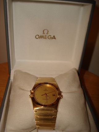 Omega Constellation 18 K Solid Gold Watch Wristwatch Swiss With Box