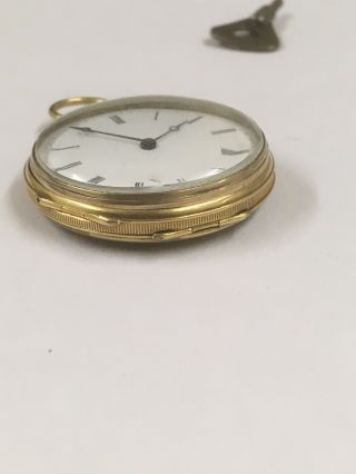 Antique Ladies 18k Solid Gold & Enamel Pocket Watch By Henry Moser & Cie,  GWO 11