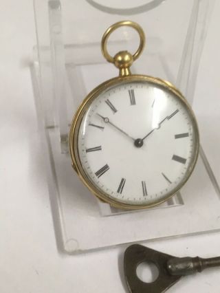 Antique Ladies 18k Solid Gold & Enamel Pocket Watch By Henry Moser & Cie,  GWO 6