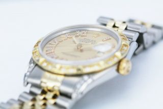 Rolex Men ' s Watch Datejust 16013 Two - Tone 36mm Champagne Roman and Diamonds 8