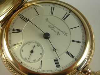 Antique 18s Aurora Mermod Jaccard & Co.  St.  Louis MO.  15 jewel pocket watch 1886 2