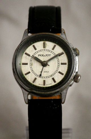 Poljot Extremly Rare Alarm Serviced Watch 18 Jewels Export Version Made In Ussr