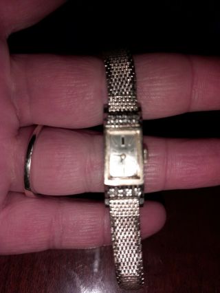 Vintage Ladies Elgin 17 Jewel 10k Gold 8 Diamond Watch Mecahnical