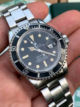 Vintage Rolex 1680 Submariner - Box,  Papers,  Unpolished.  1976 2