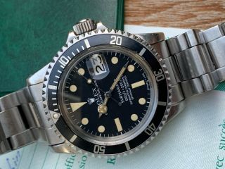 Vintage Rolex 1680 Submariner - Box,  Papers,  Unpolished.  1976 5