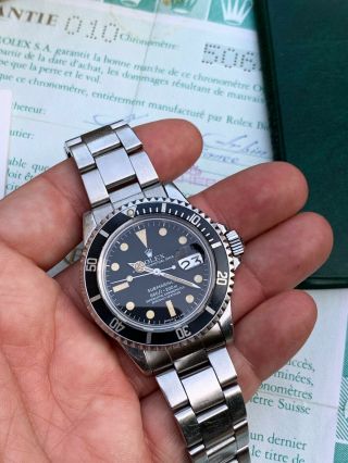 Vintage Rolex 1680 Submariner - Box,  Papers,  Unpolished.  1976 7